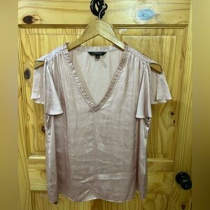 NW0T, BR Blush Pink Satin Top, Small